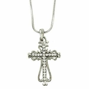 Decorated Cross Pendant Necklace